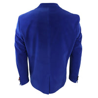 Esmoquin de terciopelo azul marino para hombre con solapas de satén. Ideal para cenas, bodas, graduaciones y eventos formales.
