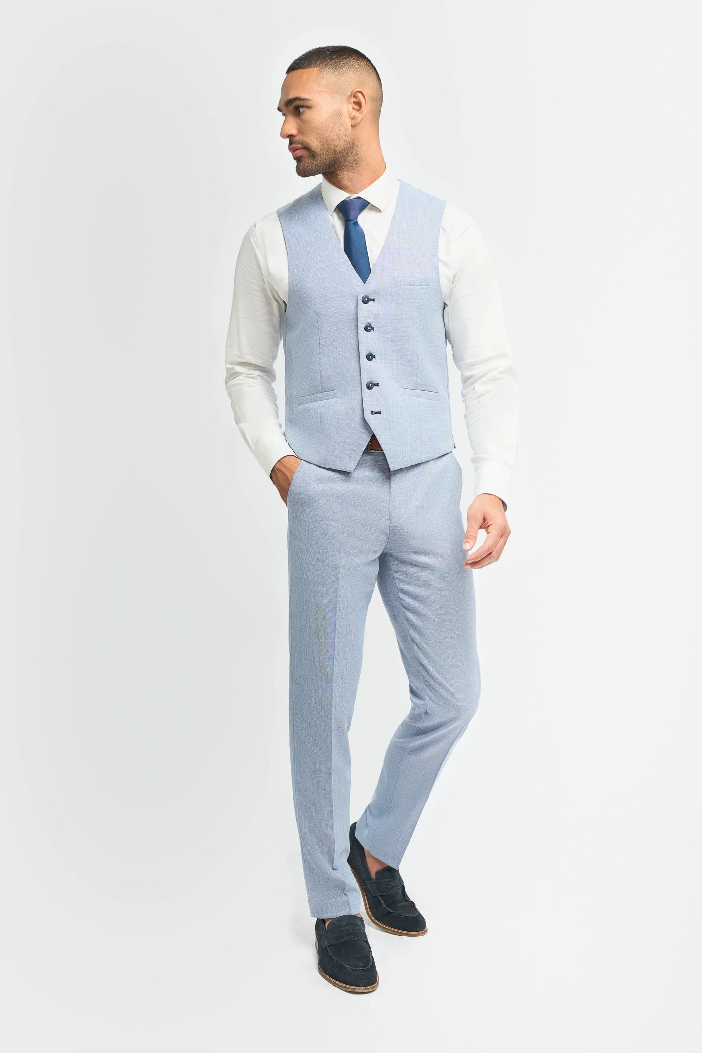 Miami - Chaleco azul claro de verano para hombre