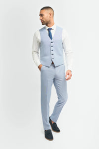 Miami - Chaleco azul claro de verano para hombre