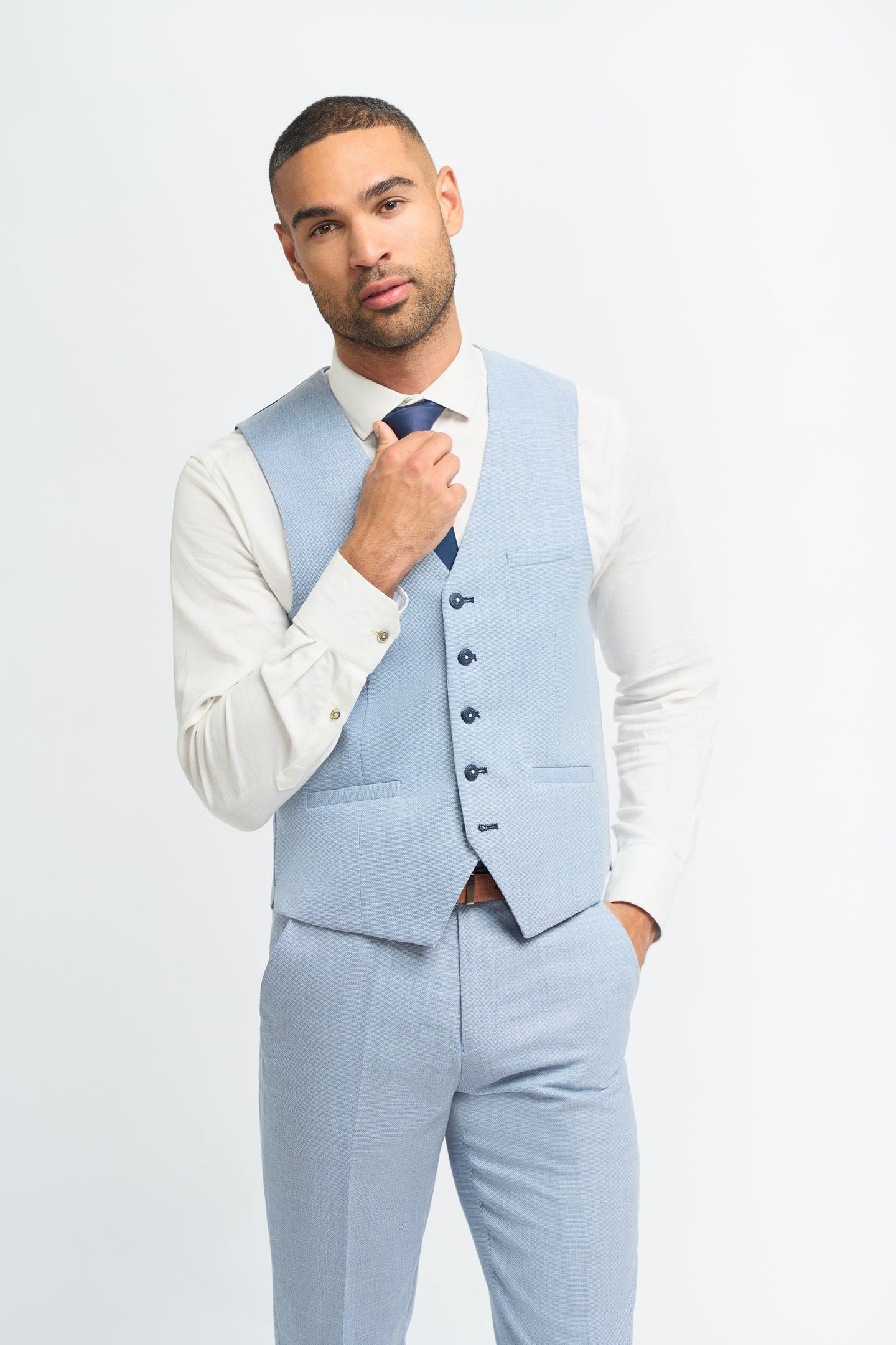 Miami - Chaleco azul claro de verano para hombre