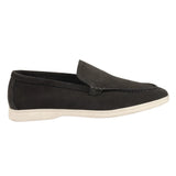 Mocasines negros de ante para hombre, de ajuste cómodo.