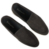 Mocasines negros de ante para hombre, de ajuste cómodo.