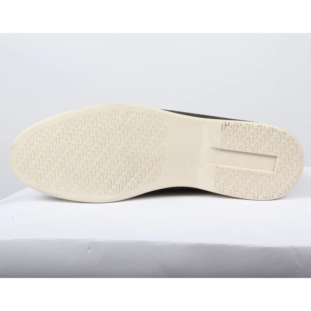 Mocasines negros de ante para hombre, de ajuste cómodo.