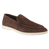 Mocasines de ante marrón para hombre, de ajuste cómodo.