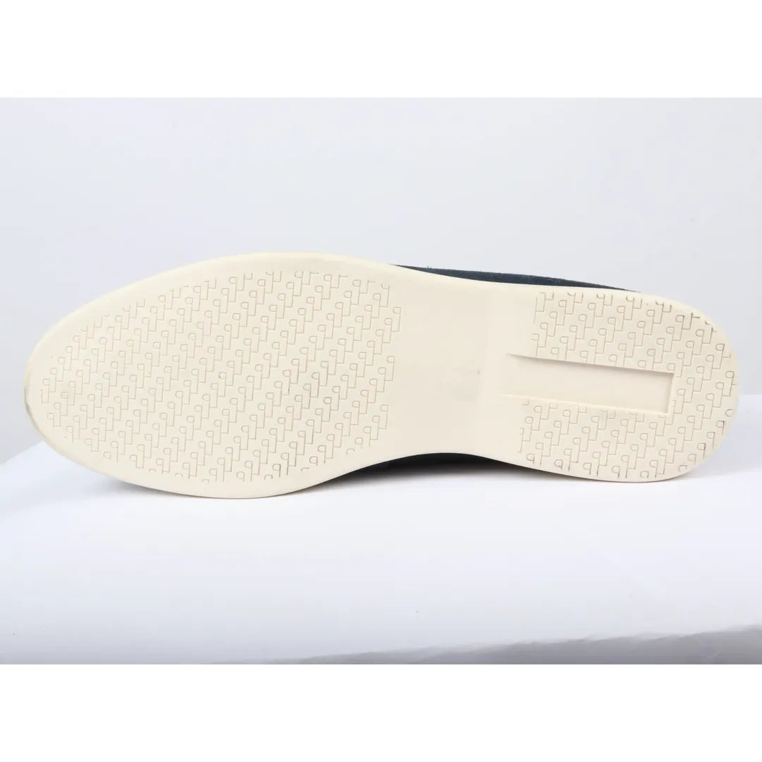 Mocasines de ante azul marino para hombre, de ajuste cómodo.