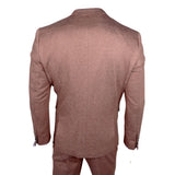 Traje de tres piezas ajustado de color marrón para hombre de Nathan
