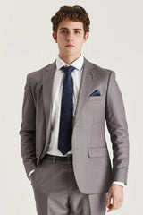 Edward - Blazer gris de corte entallado para hombre