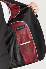 Harry - Blazer de esmoquin negro de doble botonadura para hombre