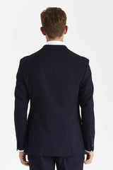 Regent - Traje de dos piezas cruzado azul marino para hombre