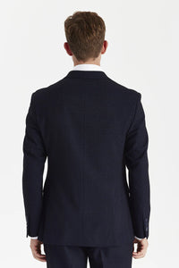 Regent - Traje de dos piezas cruzado azul marino para hombre