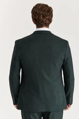 Regent - Traje de tres piezas verde para hombre con estampado Príncipe de Gales.