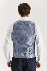 Regent - Traje de tres piezas azul marino a cuadros Príncipe de Gales para hombre