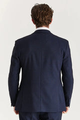 Regent - Traje de tres piezas azul marino a cuadros Príncipe de Gales para hombre