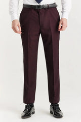 Regent - Traje de tres piezas a cuadros Príncipe de Gales para hombre, color vino.