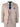 Traje de hombre de 3 piezas de tweed con espiga, rosa rubor, estilo retro vintage, corto, regular, largo