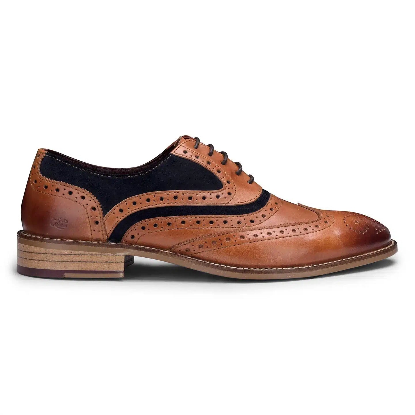 Zapatos de hombre de cuero auténtico estilo vintage, tipo brogue, de los años 20, de ante y tweed con cordones, elegantes y formales.