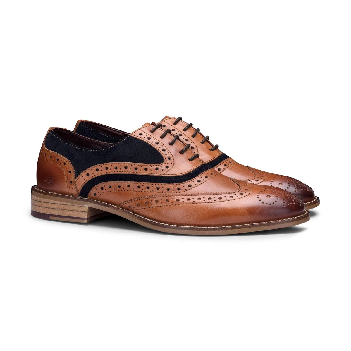 Zapatos de hombre de cuero auténtico estilo vintage, tipo brogue, de los años 20, de ante y tweed con cordones, elegantes y formales.