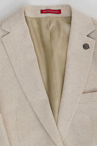 Traje de boda de verano de lino de 3 piezas para hombre TP-21, color beige.