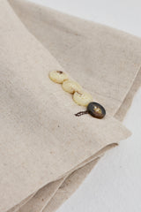 Traje de boda de verano de lino de 3 piezas para hombre TP-21, color beige.