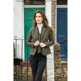 TPSTZ71 - Blazer de tweed verde oliva para mujer