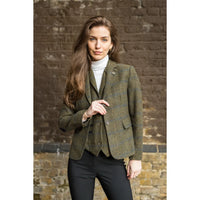TPSTZ71 - Blazer de tweed verde oliva para mujer
