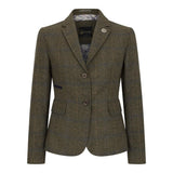 TPSTZ71 - Blazer de tweed verde oliva para mujer