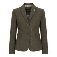 TPSTZ71 - Blazer de tweed verde oliva para mujer