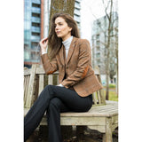 TPSTZ73 - Blazer de tweed marrón roble para mujer