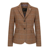 TPSTZ73 - Blazer de tweed marrón roble para mujer