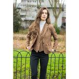 TPSTZ73 - Blazer de tweed marrón roble para mujer