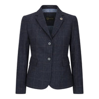 TPSTZ72 - Blazer de tweed azul marino para mujer
