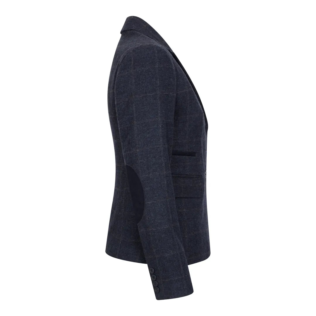 TPSTZ72 - Blazer de tweed azul marino para mujer