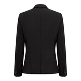 TPW-13 - Traje de tres piezas liso negro para mujer