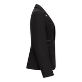 TPW-13 - Traje de tres piezas liso negro para mujer