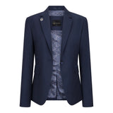 TPW-14 - Traje de tres piezas azul marino liso para mujer
