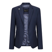 TPW-14 - Traje de tres piezas azul marino liso para mujer