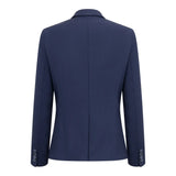 TPW-14 - Traje de tres piezas azul marino liso para mujer