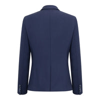 TPW-14 - Traje de tres piezas azul marino liso para mujer
