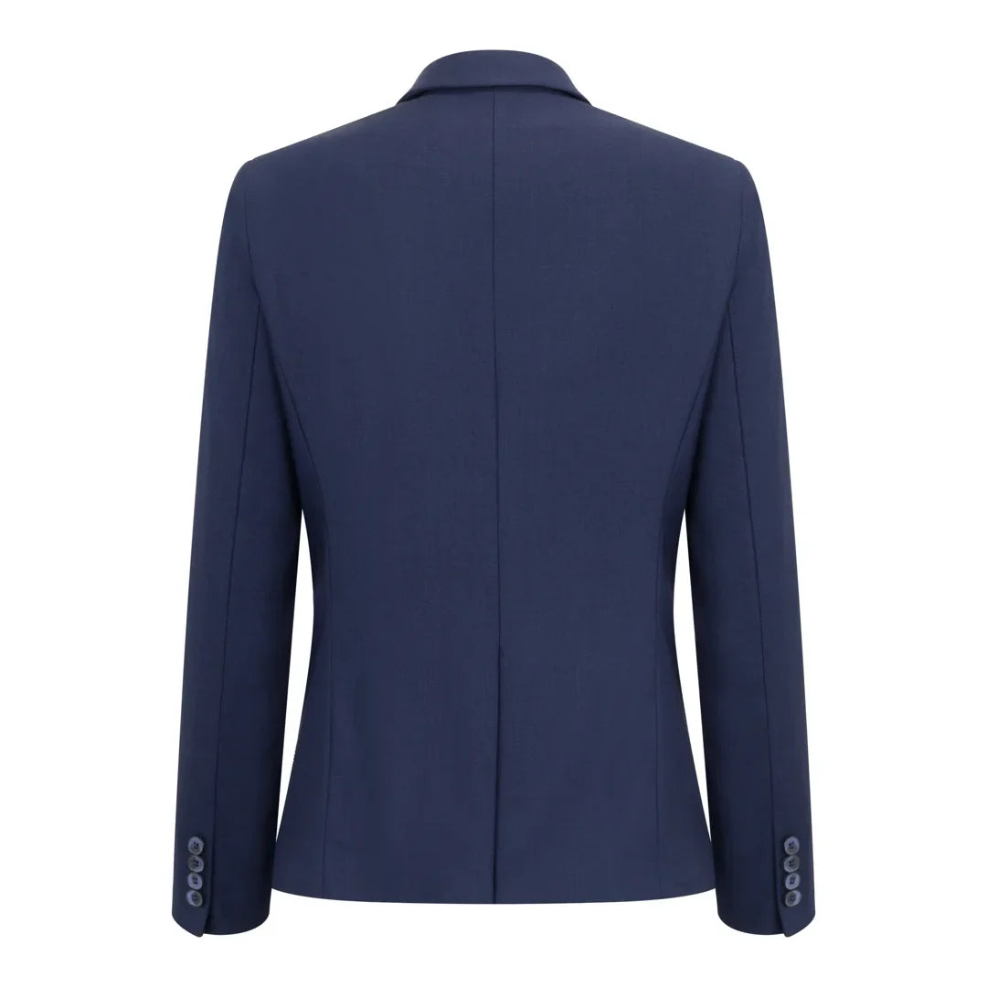 TPW-14 - Traje de tres piezas azul marino liso para mujer
