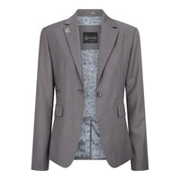 TPW-15 - Traje de tres piezas gris liso para mujer