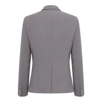 TPW-15 - Traje de tres piezas gris liso para mujer