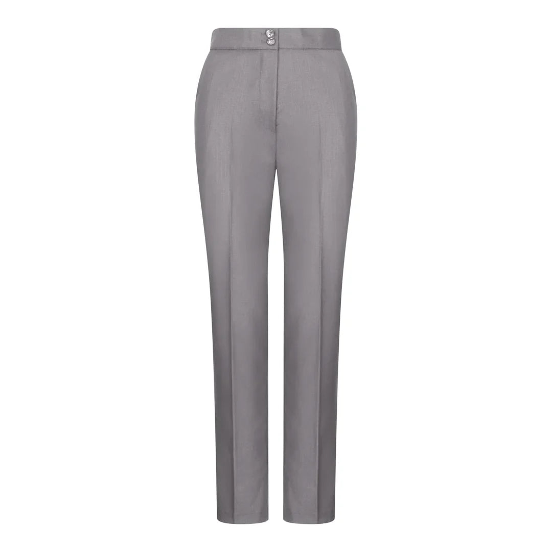 TPW-15 - Traje de tres piezas gris liso para mujer