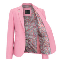 TP-16 - Traje de tres piezas liso rosa para mujer