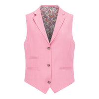 TP-16 - Traje de tres piezas liso rosa para mujer