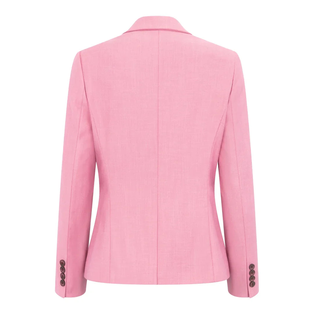 TP-16 - Traje de tres piezas liso rosa para mujer