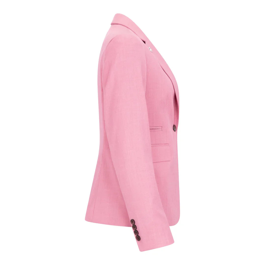TP-16 - Traje de tres piezas liso rosa para mujer