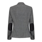 TPW51 - Traje de tres piezas gris con estampado Príncipe de Gales para mujer