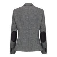 TPW51 - Traje de tres piezas gris con estampado Príncipe de Gales para mujer