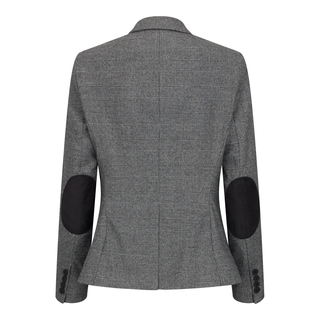 TPW51 - Traje de tres piezas gris con estampado Príncipe de Gales para mujer