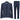TPW52 - Traje de tres piezas azul marino con estampado Príncipe de Gales para mujer